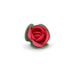 ROSE IN CIALDA ROSSE CON FOGLIE